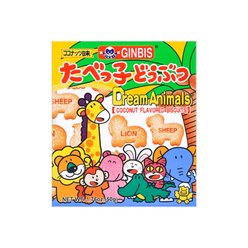 1846402e2e4501a9dad140d3dcc99915_757x757.png GINBIS Animal Biscuits Coconut Flavor 50g