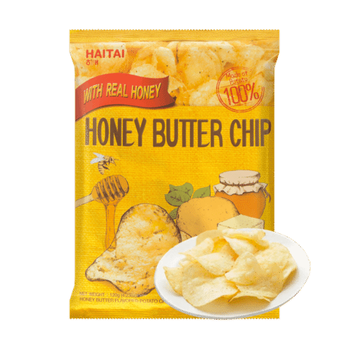 6ee3c8fbf854fde7587a220e5d44cc10_757x757.png Korean Honey Butter Potato Chips - Value Pack 120g
